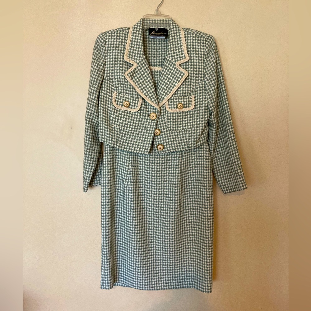 Like new Dress with short 3 button jacket set Farouche by Lori Weidner size 8